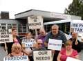 Angry centre users stage sit-in protest