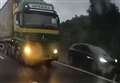 'Crazy 100mph driver' undercuts lorry on M25
