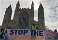 Amazon demo outside cathedral