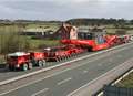 Road closure for giant load