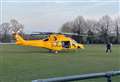 Air ambulance lands at park