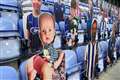 Football fans see dream for baby fulfilled with cut-out in stands