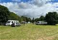 Travellers pitch up on town field popular with dog walkers