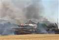 Firefighters battle huge blaze at farm