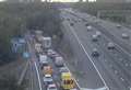 Long delays after crash on motorway