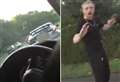 High-speed police chase along motorway caught on camera