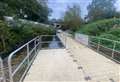 Huge pontoon placed on river for M20 repairs