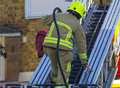 Dog rescued from electrical blaze