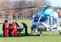 Young footballer flown to hospital after horror injury