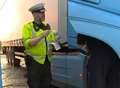 Illegally parked lorry drivers clamped and fined