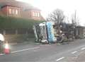 Lorry crashes on killer road