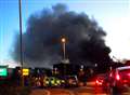 Firefighters tackle blaze