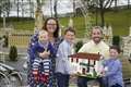 Family ‘thrilled’ to see replica of home crafted from 13,623 Lego bricks