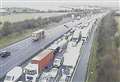 Man in 50s dies after being struck by lorry on M25