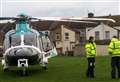 Air ambulance lands in park