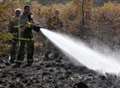 Huge field fire in Minster