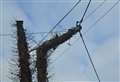 Power outage after damaged overhead cables