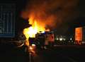 Driver escapes as lorry blazes on M-way