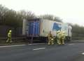 Lorry blaze on M25