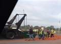 Brick spill on roundabout causes chaos