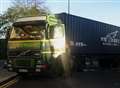 Town centre gridlock as lorry hits bollard