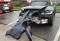 Porsche driver crashes in Kent and carries on going