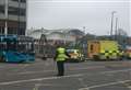 Passengers treated as bus and lorry collide