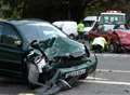 Driver cut free after two-car smash on A20