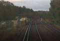 Reckless cyclist nearly hit by train in shocking video