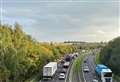 Two-lorry crash causes six-mile tailbacks