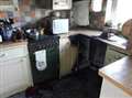 Fire rips through kitchen