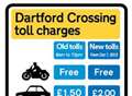 Dartford tolls increase to £2