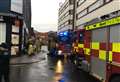 Crews tackle flat fire