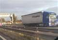 Man remains in hospital after M2 lorry crash