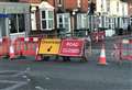 Rush-hour traffic due to road works