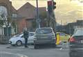 Four taken to hospital after car crashes into traffic lights