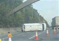 90-minute delays after van overturns