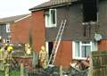 Families flee blaze in row of homes