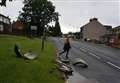 Lorry sheds concrete load outside of school 