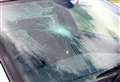 Windscreens smashed as yobs run riot through town