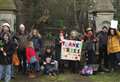 'Zombie' protesters descend on housing site