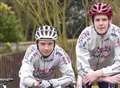 Young cycling pair riding high