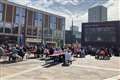 Crowds gather in Sunderland to watch the coronation