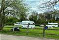 Travellers set up camp on children’s play park