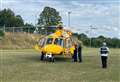 Man airlifted to hospital after ‘roof fall’