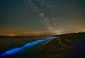 Stunning photos as algae lights up coastline