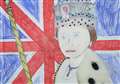 Children paint the Queen for Bluewater exhibit