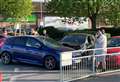 Three-car crash sparks long delays at busy roundabout