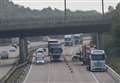 M20 lanes closed after lorry fire