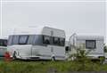 Travellers pitch up on playing field